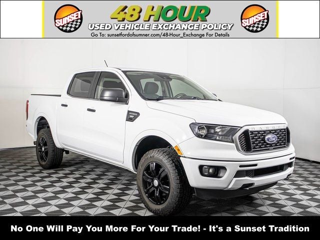 2020 Ford Ranger XLT in Oxford White — front three-quarter view