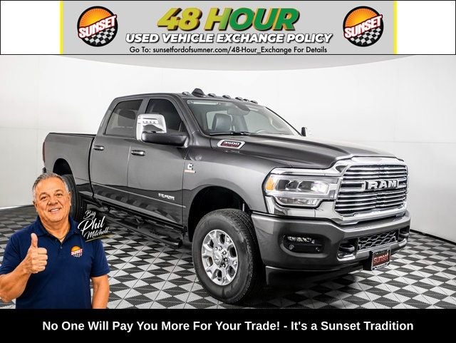 2024 RAM 3500 Laramie in Crystal Metallic — front three-quarter view