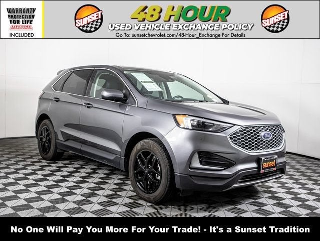 2023 Ford Edge SEL in Carbonized Gray — front three-quarter view