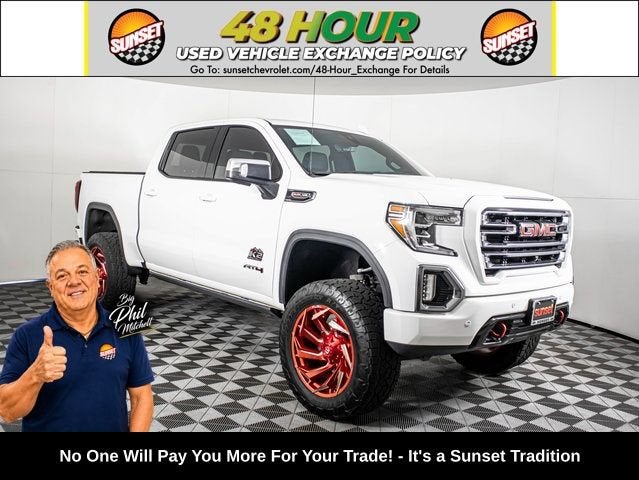 2020 GMC Sierra 1500 AT4 in Summit White — front three-quarter view