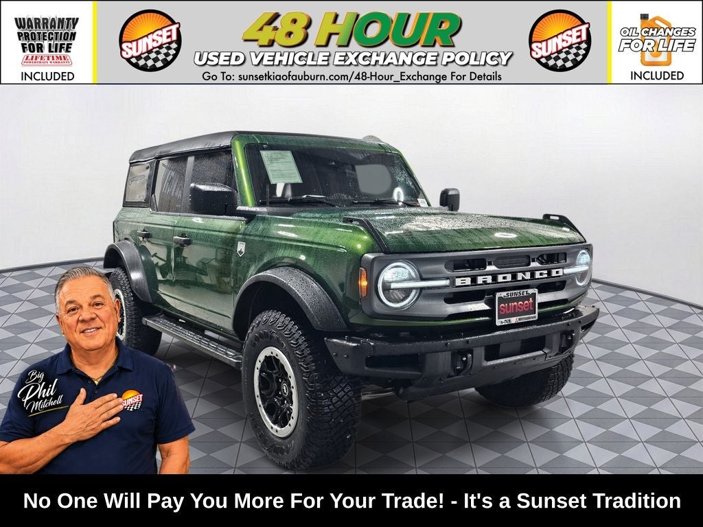 2024 Ford Bronco Big Bend in Green Metallic — front three-quarter view