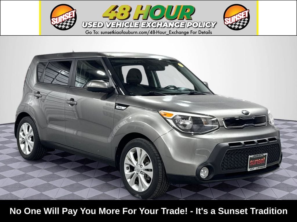 2016 Kia Soul Plus in Titanium Gray — front three-quarter view